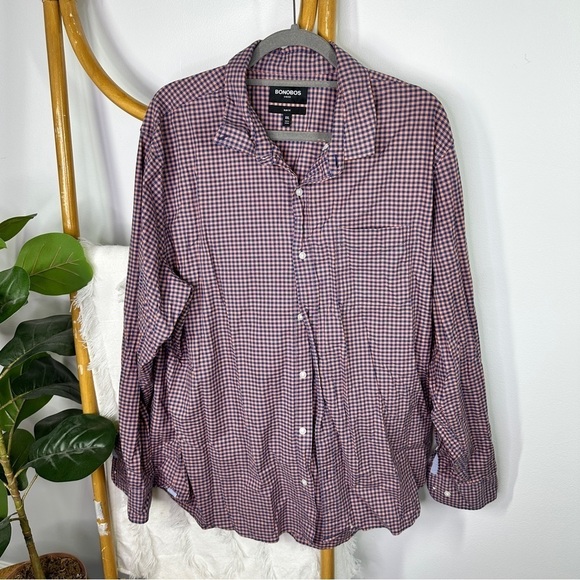 Mens Bonobos Blue and Peach Button Down sz XXL - Picture 1 of 3